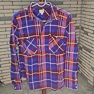J Crew Flannel Shirt 1/2 Zip Sz Sm